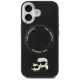 Karl Lagerfeld dėklas iPhone 17 su MagSafe Karl & Choupette Pins, juodas