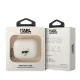 Karl Lagerfeld AirPods Pro 2 silikoninis dėklas Choupette Head 3D, baltas