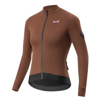 Rockbros YDWT006 TVI Women's Cycling Jersey Insulated Autumn/Winter L - Brown