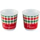 Moka kavinukas Bialetti Mini Express Tricolore Damier su 2 puodeliais, 90 ml