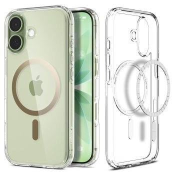Dėklas Spigen Ultra Hybrid Mag, skirtas iPhone 17, skaidrus / auksinis