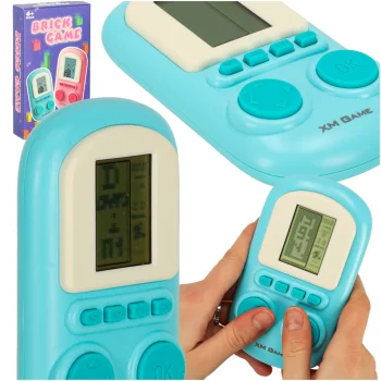 Nešiojama retro elektroninė žaidimų konsolė, mėlyna