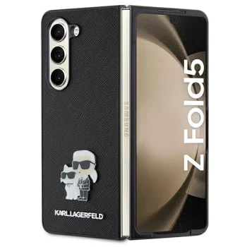 Karl Lagerfeld dėklas Samsung Galaxy Z Fold 5, Saffiano Karl&Choupette Pin, juodas