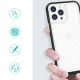 Hybrid Armor iPhone 14 Pro Max dėklas, permatomas su raudonu rėmeliu