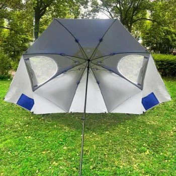 3-in-1 Beach Umbrella and Tent, 215 cm