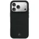 Mercedes Leather Mesh with Bow Line MagSafe dėklas, skirtas iPhone 17 Pro, juodas