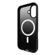 Silikoninis dėklas Puro Gradient MagSafe telefonui iPhone 16, juodas