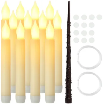 Floating LED Candles with Wand Remote, 12 pcs, Ruhhy 26177