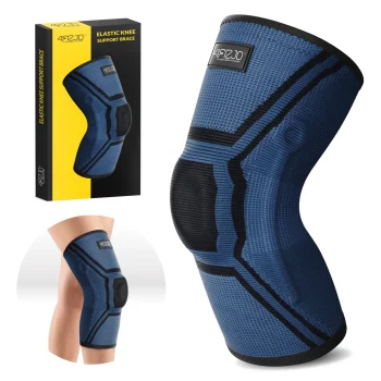 Elastingas kelio įtvaras 4FIZJO su girnelės fiksatoriumi M, mėlynas