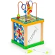 Wooden activity cube ECOTOYS with sorter, bead maze and chalkboard