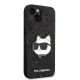 Karl Lagerfeld dėklas iPhone 14 Plus telefonui Glitter Choupette, juodas