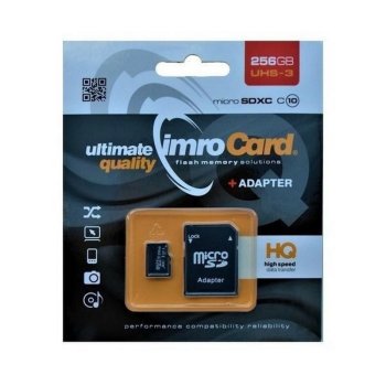 Imro 256GB microSDXC atminties kortelė Class 10 UHS-3 su adapteriu