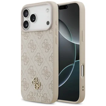 Guess 4G Small Classic Logo MagSafe dėklas iPhone 17/18 Pro Max, rožinis