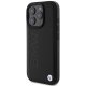 BMW iPhone 16 Pro dėklas Leather Hot Stamp MagSafe, juodas