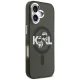 Karl Lagerfeld IML Glitter Karl & Choupette MagSafe dėklas iPhone 17, juodas