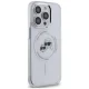 Karl Lagerfeld dėklas iPhone 14 Pro telefonui IML Metal Karl & Choupette MagSafe, baltas