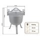 Berdsen BD-481 emaliuotas ketaus katilas, 8 l