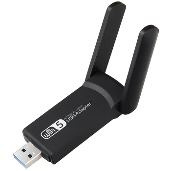 USB Wi-Fi adapteris 1300 Mbps, dviejų dažnių 2.4 GHz ir 5 GHz tinklo plokštė, USB 3.0