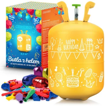 Helio balionas Ricokids 0.20m3 su 30 balionų ir juostele