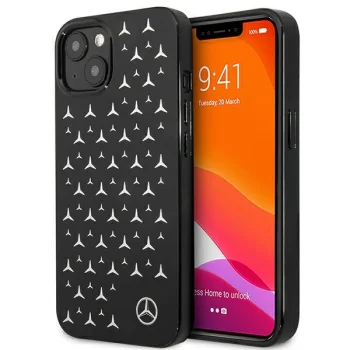 Mercedes iPhone 13 mini dėklas Stars Pattern, juodas