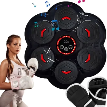 Muzikinis bokso taikinys-treniruoklis su Bluetooth ir bokso pirštinėmis, USB