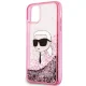 Karl Lagerfeld Glitter Karl Head dėklas iPhone 11 / XR, rožinis