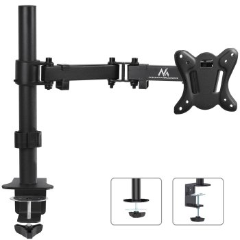 Maclean stalinis monitoriaus laikiklis 13"-27" VESA iki 8kg, juodas