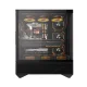 Darkflash DY460 kompiuterio korpusas su 4 ARGB ventiliatoriais, juodas