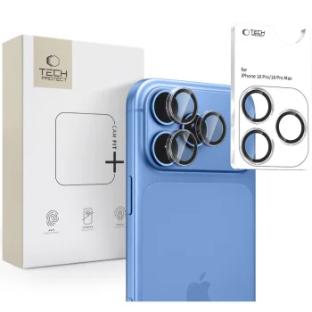 Kameros apsauginis stiklas Tech-Protect Camring Fit+, iPhone 18 Pro / 18 Pro Max, Clear