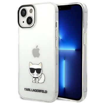 Karl Lagerfeld Choupette Body dėklas, skirtas iPhone 14 Plus, skaidrus