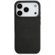 Mercedes Leather Vintage Logo MagSafe dėklas iPhone 17 Pro telefonui, juodas