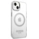 Guess Metal Outline MagSafe Case for iPhone 14 6.1\" Silver