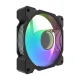 Darkflash DR08 3-in-1 120mm PWM A-RGB kompiuterio ventiliatorių rinkinys, juodas
