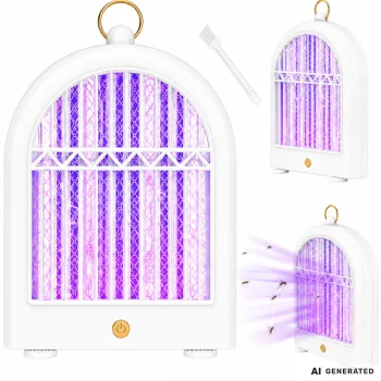 Elektrinė UV LED lempa nuo uodų ir musių, 2 režimai, USB