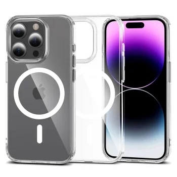 Tech-Protect FlexAir Hybrid MagSafe dėklas iPhone 15 Pro Max, skaidrus