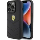 Ferrari Quilted Metal Logo dėklas, skirtas iPhone 15 Pro, juodas