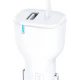 3mk Protection automobilinis įkroviklis 20W USB-A ir USB-C, baltas