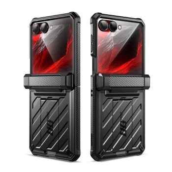 Supcase Unicorn Beetle Pro dėklas Samsung Galaxy Z Flip 8, juodas