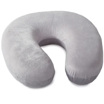 Memory Foam Travel Neck Pillow, Grey