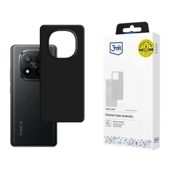 3mk Silicone Case for Xiaomi Redmi Note 14 Pro+, Black