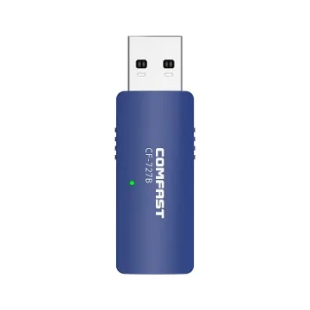 Wi-Fi ir Bluetooth 4.2 USB adapteris, 1300 Mbps, 2.4 / 5 GHz, mėlynas