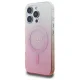 Guess dėklas iPhone 16 Pro telefonui IML Glitter Gradient MagSafe, rožinis