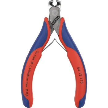 KNIPEX 64 12 115 Electronics End Cutting Pliers 115 mm, Red/Blue