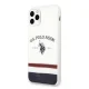 Apple iPhone 11 Pro Max 6.5\'\' US Polo Tricolor Pattern Collection Case Cover (USHCN65PCSTRB), White