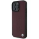 BMW dėklas iPhone 16 Pro Max Sign Leather Diamond Metal Logo MagSafe, raudonas