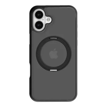 Torras Ostand Pro dėklas telefonui iPhone 16 Plus, juodas