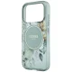 Guess IML Flowers Pearl Strap MagSafe case for iPhone 18 Pro / 17 Pro, green