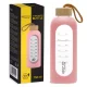 4Fizjo Glass Water Bottle 750 ml, Pink