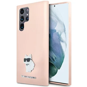 Karl Lagerfeld dėklas Samsung Galaxy S23 Ultra, Silicone Choupette, rožinis
