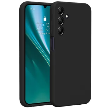 Silikoninis dėklas Etteri Silicone Case skirtas Samsung Galaxy A25 5G (Global), juodas